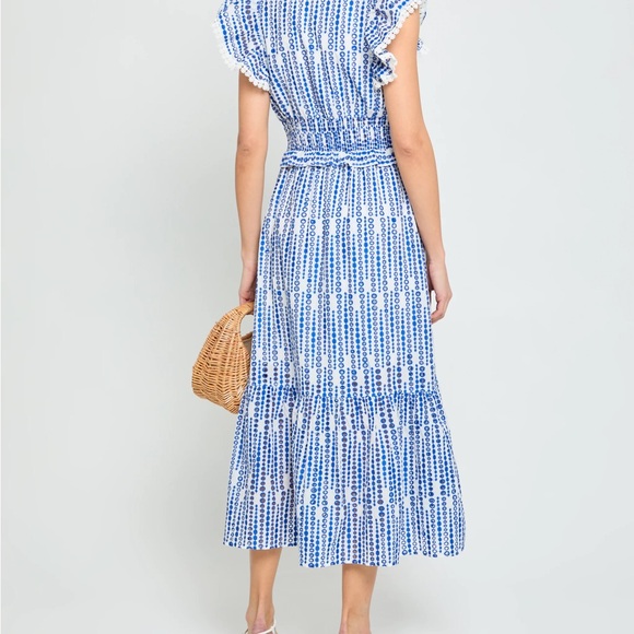 Blue and White Patterned Dress - Picture 6 of 7